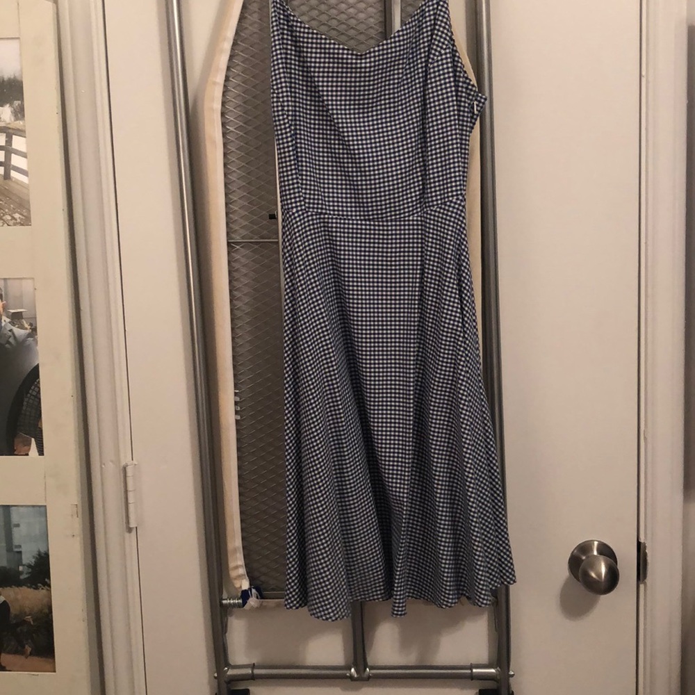 Gingham blue and white dress